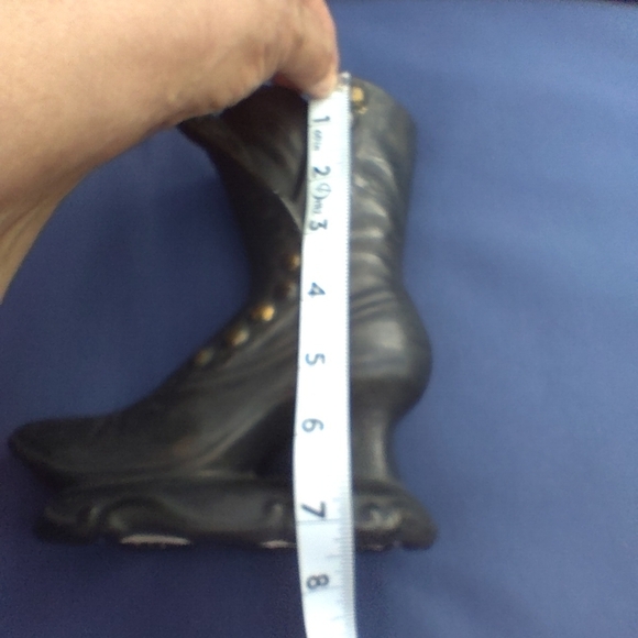 Vintage Ceramic Black Witch Boot Vase Witches Boot Vase Halloween - Picture 8 of 9